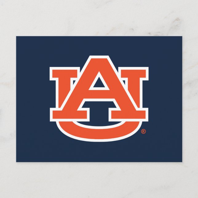 Cartão Postal Universidade Auburn | Logotipo UA Auburn (Frente)