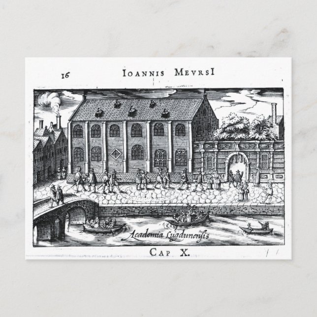 Cartão Postal Universidade de Leiden, "Atenas Holandesa" (Frente)