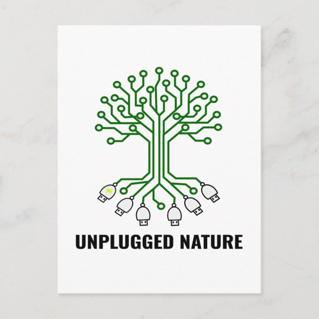 Cartão Postal Unplugged Nature Circuit Tree USB (Frente)