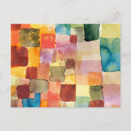 Cartão Postal Untitled abstract watercolor squares - Paul Klee