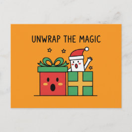 Cartão Postal Unwrap the Magic Christmas
