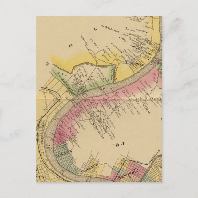 Cartão Postal Upper Ohio River e Valley (Frente)