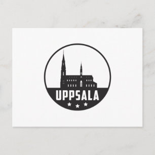 Cartão Postal Uppsala Suecia Cidade Skyline Cityscape Funny Gift