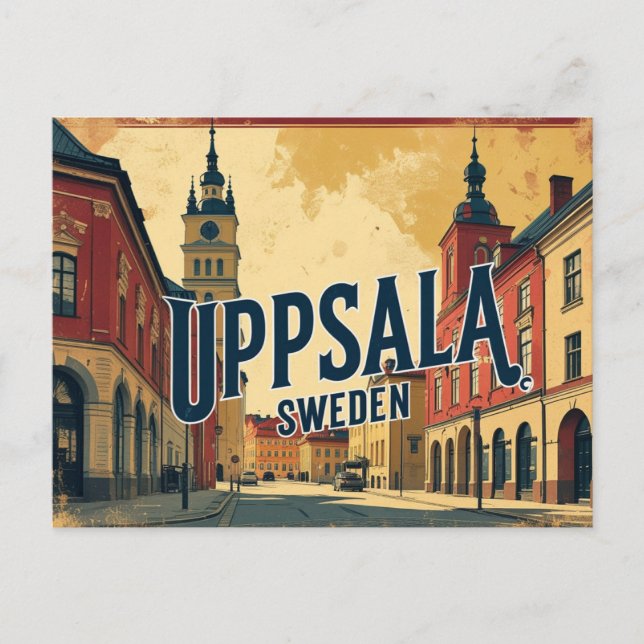 Cartão Postal Uppsala Sweden the City of Knowledge and History (Frente)