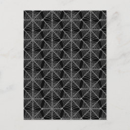 Cartão Postal Urnas de Aranha do Dia das Bruxas Pretas e Brancas