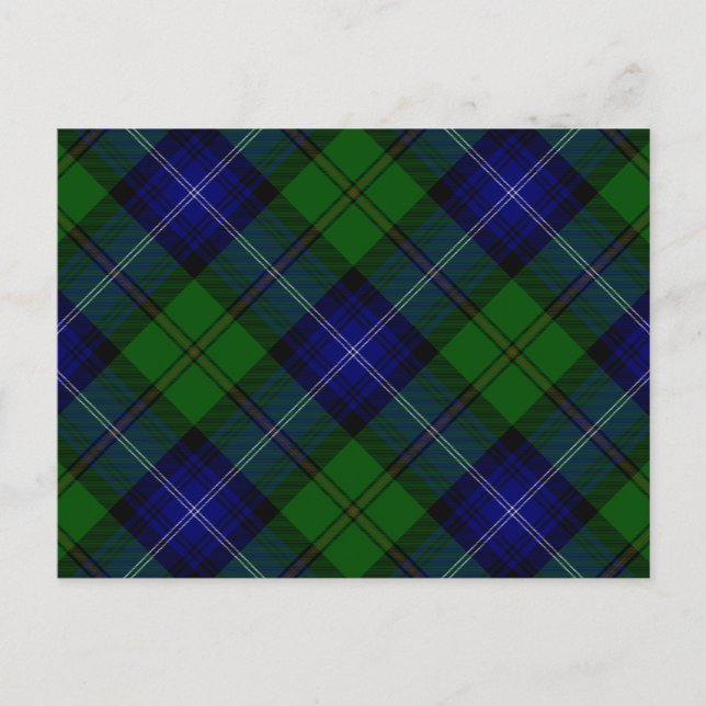 Cartão Postal Urquhart tartan Blue xadrez (Frente)
