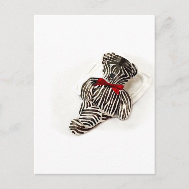 Cartão Postal Ursinho Zebra (Frente)