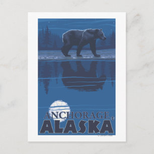 Cartão Postal Urso à Lua - Anchorage, Alasca