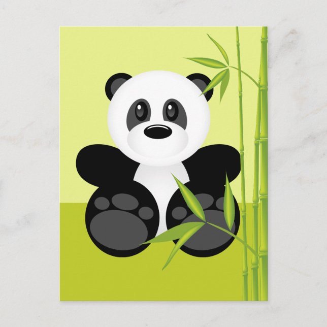 Cartão Postal Urso Bamboo Panda (Frente)