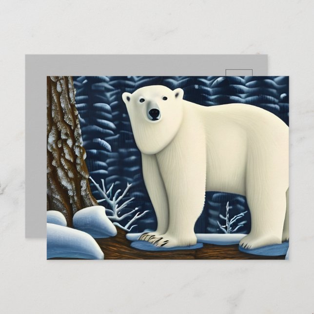 Cartão Postal Urso Branco excelente Do Norte (Frente/Verso)