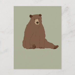 Cartão Postal Urso Castanho