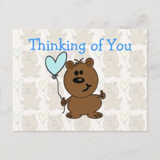 Cartão Postal Urso de Aniversário Feliz