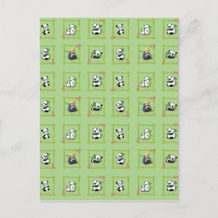 Cartão Postal Urso de bambu da panda