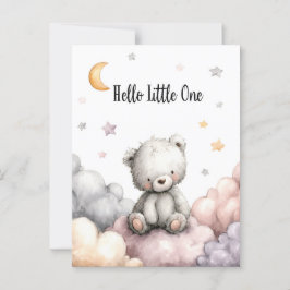 Cartão Postal Urso de Teddy "Alô Pequeno"
