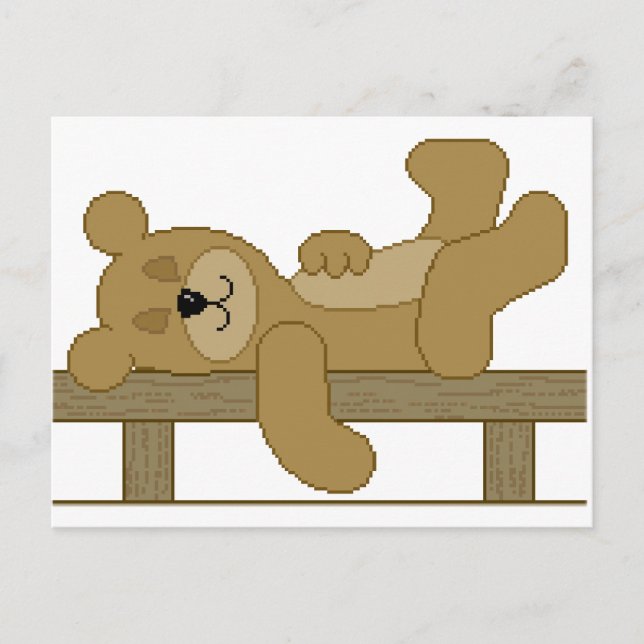 Cartão Postal Urso Dormindo (Frente)