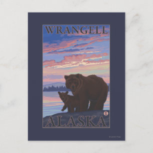 Cartão Postal Urso e Cub - Wrangell, Alaska