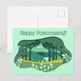 Cartão Postal Urso E Cubo Da Mamã Artesanato De Papel