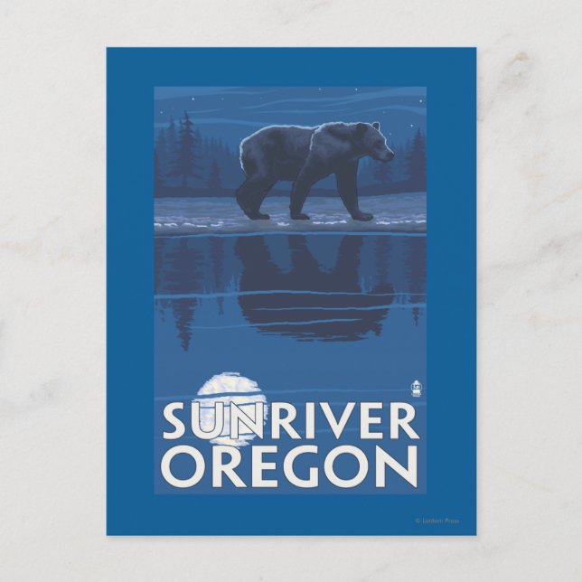Cartão Postal Urso em Lua - Sun River, Oregon (Frente)