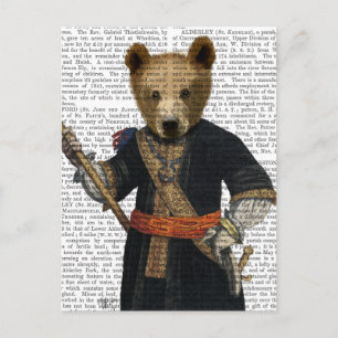 Cartão Postal Urso em Robôs Azuis 2