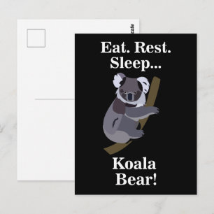 Cartão Postal Urso Koala Engraçado