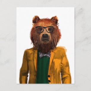 Cartão Postal Urso Mais Bem Vestido