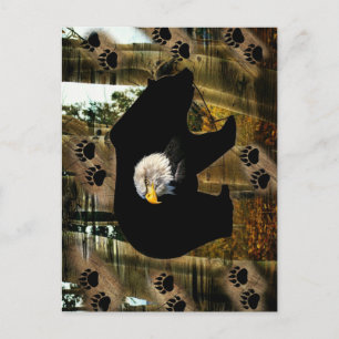 Cartão Postal Urso Negro - Urso Negro - Urso Negro - Imprime Nat
