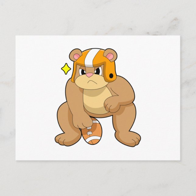 Cartão Postal Urso no Esportes de Futebol (Frente)