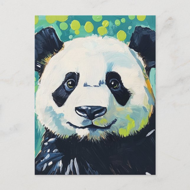 Cartão Postal Urso Panda Adorável (Frente)