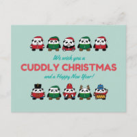 Urso Panda de Natal fofinho