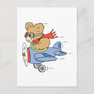 Cartão Postal Urso piloto do bobo