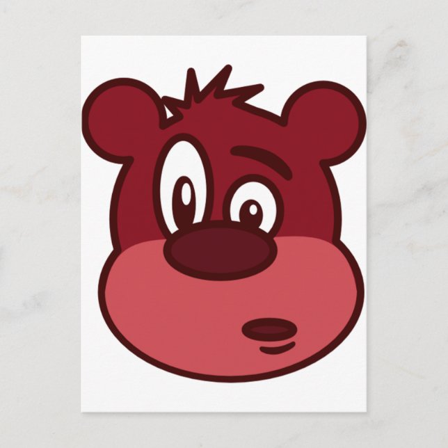 Cartão Postal Urso pisc engraçado bonito (Frente)