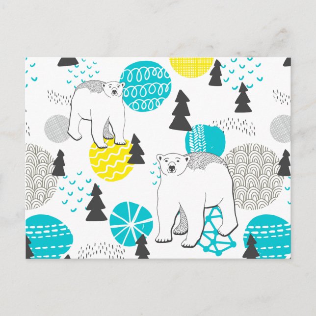 Cartão Postal Urso polar (Frente)