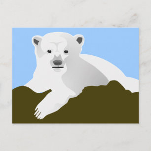 Cartão Postal Urso Polar Bonito