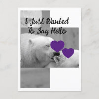 Urso Polar de Amor Roxo
