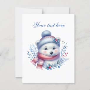 Cartão Postal Urso polar de inverno (ZEE)