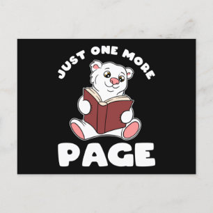 Cartão Postal Urso Polar e Livros Apenas Mais Uma Página
