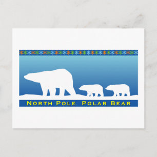 Cartão Postal Urso Polar no Gelo
