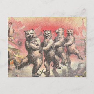 Cartão Postal Ursos Dançantes