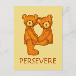 Cartão Postal Ursos de bíblia ~ Escritura Perseverante ~ Placa