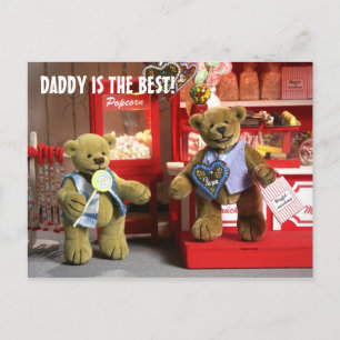 Cartão Postal Ursos Dinky: Pai é o melhor!