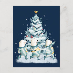 Cartão Postal Ursos Polares De Cor Da Água Cúbica