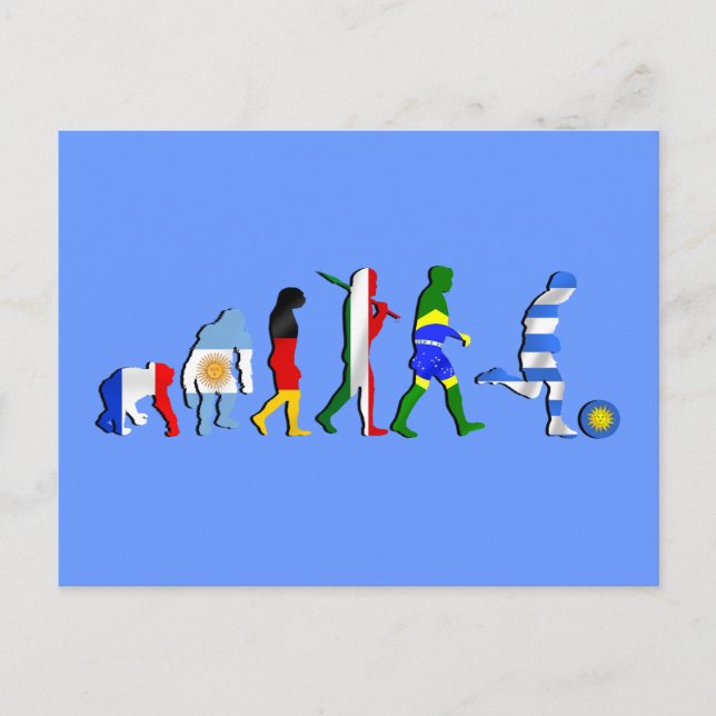 Cartão Postal Uruguai Futebol de futebol Evolution futboll prese (Frente)