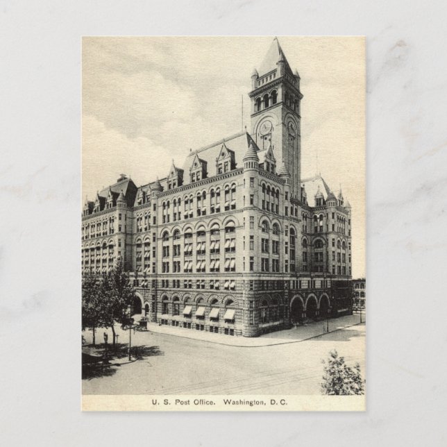 Cartão Postal US Poste Office Washington DC 1907 (Frente)