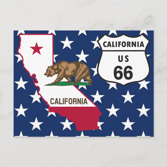 Cartão postal US Route 66 California (Frente)