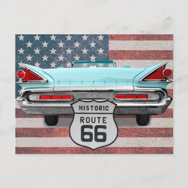 Cartão Postal US Route 66 Travel Postcard (Frente)