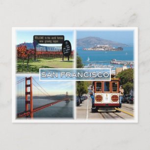 Cartão Postal US San Francisco - Ponte do Portão do Vale do Nap