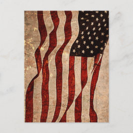 Cartão Postal USA Vintage American Flag