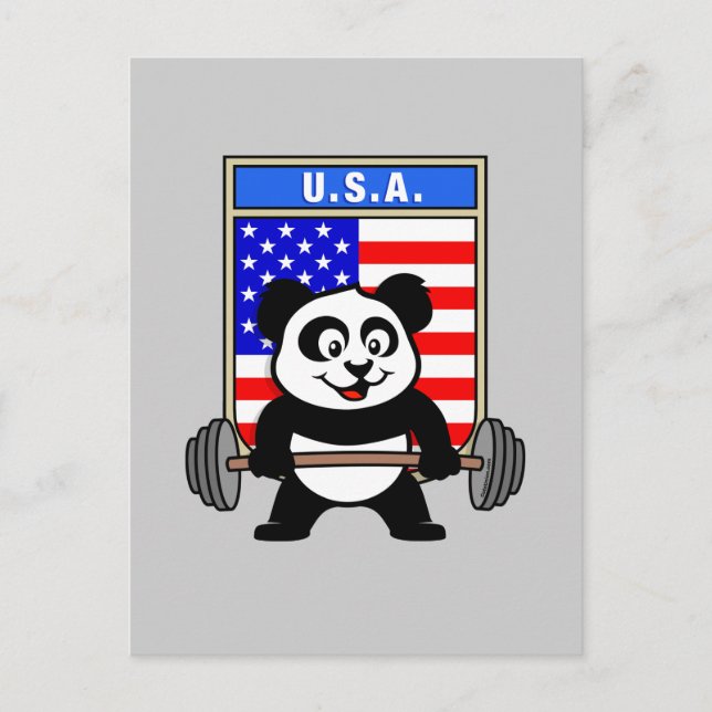 Cartão Postal USA Weighting Panda (Frente)