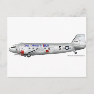 Cartão Postal USAF C-47 Skytrem (Berlin Airlevet)