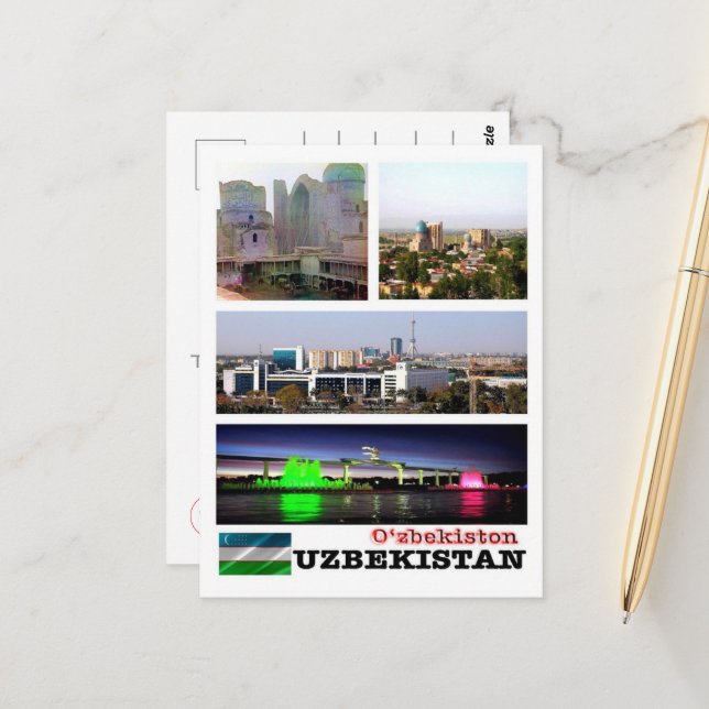 Cartão Postal Usbequistão - Mosaico - (Frente/Verso In Situ)